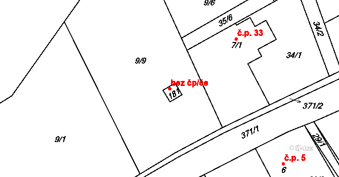 Chrudim 41207840 na parcele st. 181 v KÚ Medlešice, Katastrální mapa