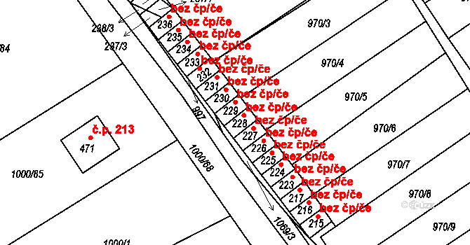 Křešice 47613840 na parcele st. 229 v KÚ Křešice u Litoměřic, Katastrální mapa