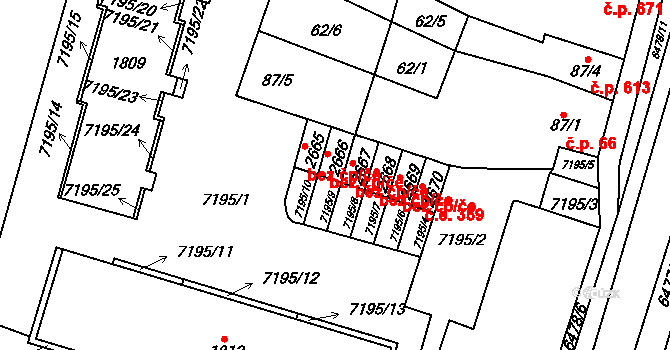 Napajedla 47798840 na parcele st. 2666 v KÚ Napajedla, Katastrální mapa