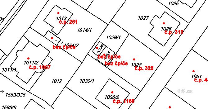 Liberec 80985840 na parcele st. 1029/4 v KÚ Rochlice u Liberce, Katastrální mapa