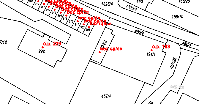 Želiv 88808840 na parcele st. 194/2 v KÚ Želiv, Katastrální mapa