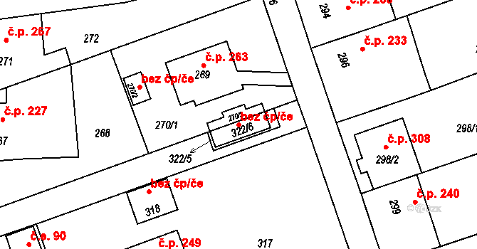 Rudice 105816841 na parcele st. 322/6 v KÚ Rudice u Blanska, Katastrální mapa