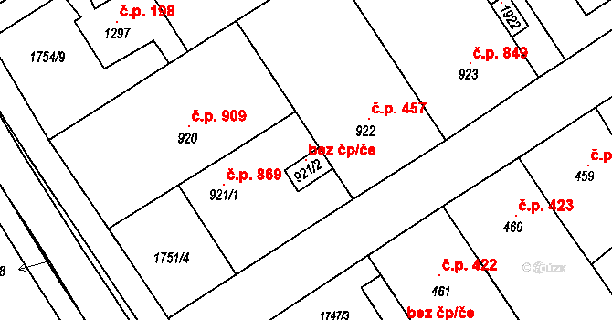 Tišnov 120239841 na parcele st. 921/2 v KÚ Tišnov, Katastrální mapa