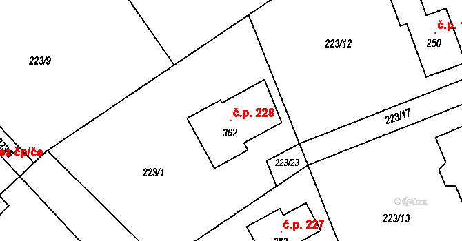 Rabštejnská Lhota 228, Katastrální mapa