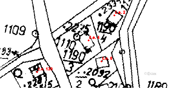 Byšičky 4, Lysá nad Labem na parcele st. 2235 v KÚ Lysá nad Labem, Katastrální mapa