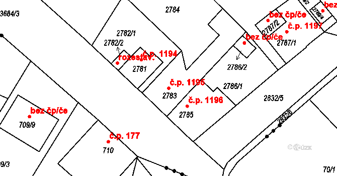České Budějovice 5 1195, České Budějovice na parcele st. 2783 v KÚ České Budějovice 5, Katastrální mapa