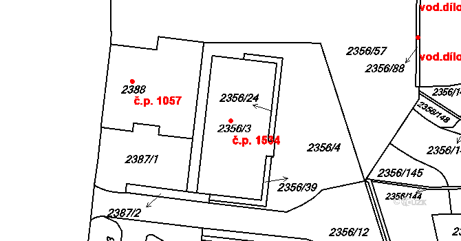 Holešovice 1534, Praha na parcele st. 2356/3 v KÚ Holešovice, Katastrální mapa