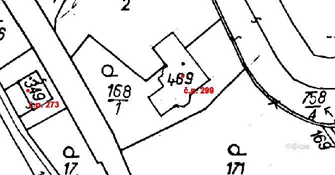 Jeřmanice 299 na parcele st. 469 v KÚ Jeřmanice, Katastrální mapa