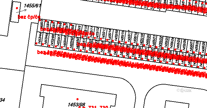 Kosmonosy 39290841 na parcele st. 1453/54 v KÚ Kosmonosy, Katastrální mapa