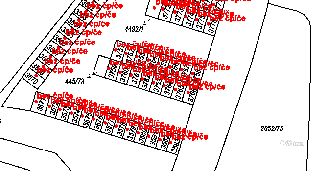 Rokycany 40689841 na parcele st. 3764 v KÚ Rokycany, Katastrální mapa