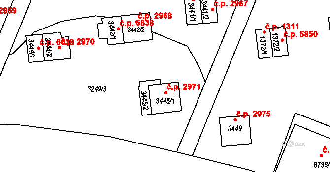 Zlín 2971, Katastrální mapa