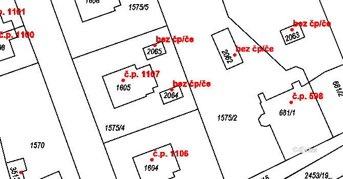 Humpolec 45234841 na parcele st. 2064 v KÚ Humpolec, Katastrální mapa