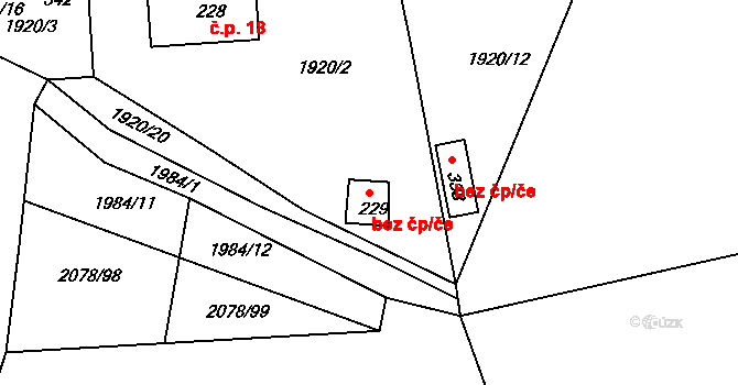 Střítež 45639841 na parcele st. 229 v KÚ Střítež u Kaplice, Katastrální mapa
