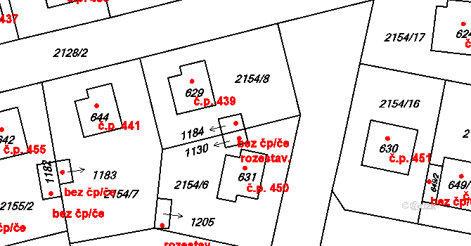 Zliv 46956841 na parcele st. 1184 v KÚ Zliv u Českých Budějovic, Katastrální mapa