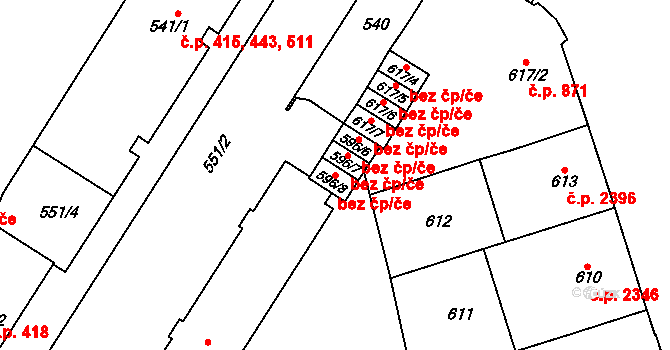 Přerov 50334841 na parcele st. 596/8 v KÚ Přerov, Katastrální mapa