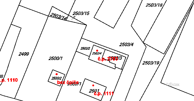 České Budějovice 5 2783, České Budějovice na parcele st. 2502/4 v KÚ České Budějovice 5, Katastrální mapa
