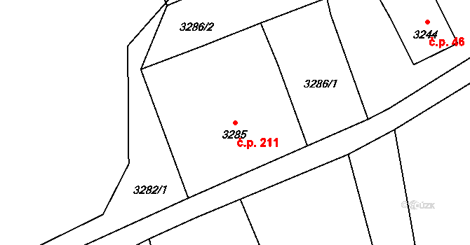 Petřvald 211 na parcele st. 3285 v KÚ Petřvald u Karviné, Katastrální mapa