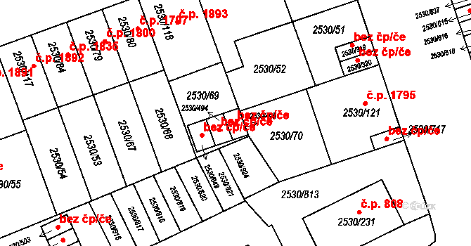 Opava 38103842 na parcele st. 2530/495 v KÚ Opava-Předměstí, Katastrální mapa