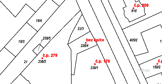 Černilov 40243842 na parcele st. 238/4 v KÚ Černilov, Katastrální mapa