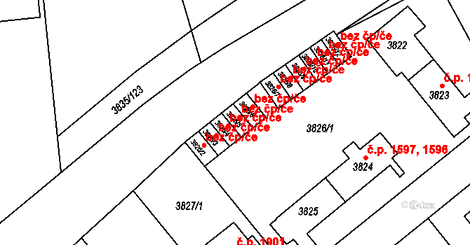 Praha 40405842 na parcele st. 3826/5 v KÚ Modřany, Katastrální mapa