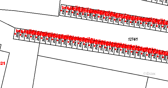 Trutnov 48755842 na parcele st. 2043 v KÚ Trutnov, Katastrální mapa
