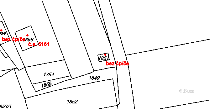 Znojmo 49808842 na parcele st. 1851 v KÚ Oblekovice, Katastrální mapa