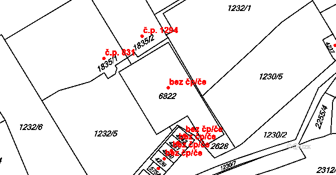 Beroun 50102842 na parcele st. 6822 v KÚ Beroun, Katastrální mapa