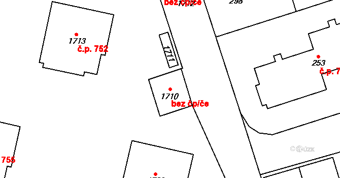 Zdice 50287842 na parcele st. 1710 v KÚ Zdice, Katastrální mapa