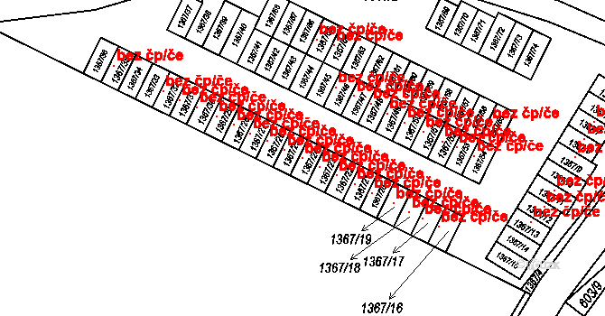 Jince 106915843 na parcele st. 1367/24 v KÚ Jince, Katastrální mapa