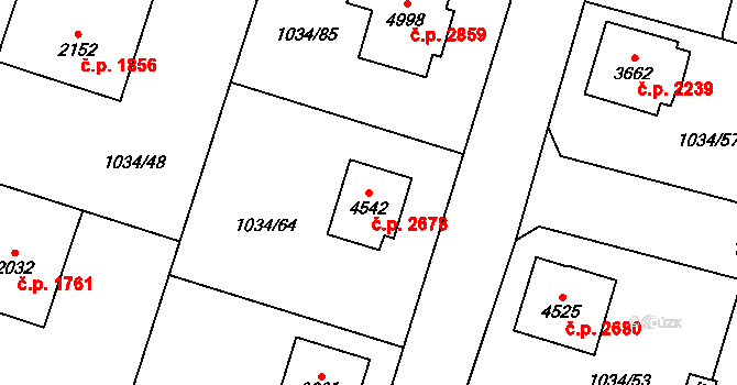 Dvůr Králové nad Labem 2678 na parcele st. 4542 v KÚ Dvůr Králové nad Labem, Katastrální mapa