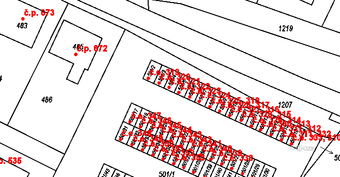 Bystřice nad Pernštejnem 321 na parcele st. 501/4 v KÚ Bystřice nad Pernštejnem, Katastrální mapa