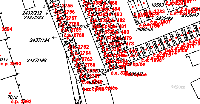 Hodonín 38887843 na parcele st. 3752 v KÚ Hodonín, Katastrální mapa