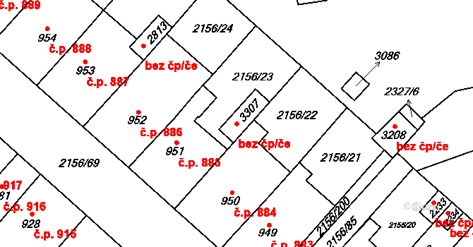 Choceň 39419843 na parcele st. 3307 v KÚ Choceň, Katastrální mapa