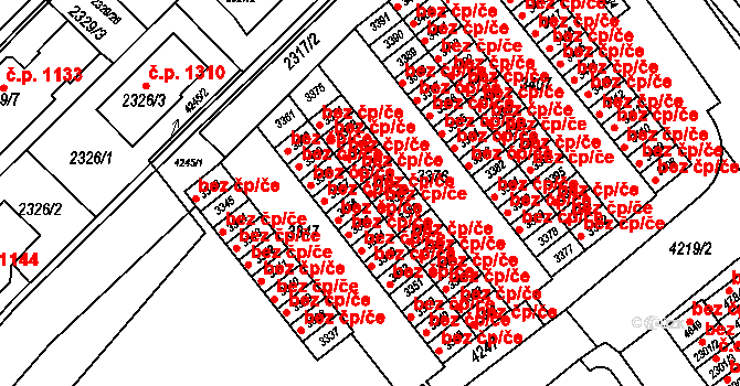 Brno 39477843 na parcele st. 3370 v KÚ Komín, Katastrální mapa