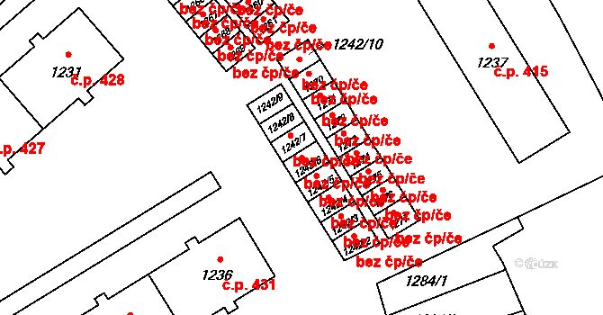 Vrbno pod Pradědem 40182843 na parcele st. 1242/6 v KÚ Vrbno pod Pradědem, Katastrální mapa