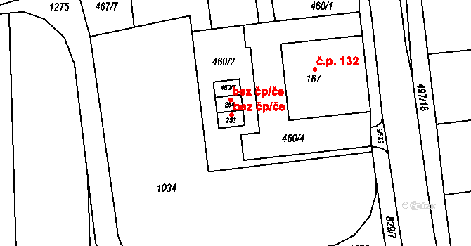 Hoštice-Heroltice 41426843 na parcele st. 253 v KÚ Heroltice, Katastrální mapa