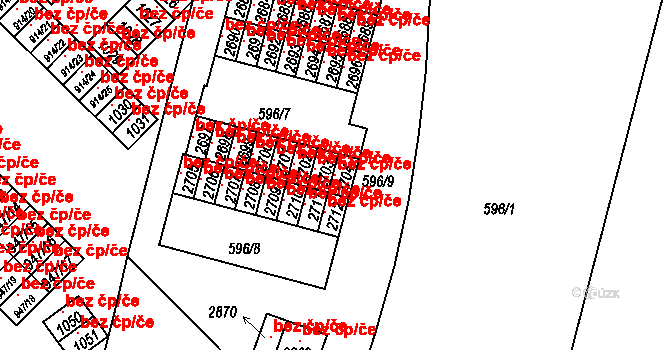Milevsko 43179843 na parcele st. 2704 v KÚ Milevsko, Katastrální mapa