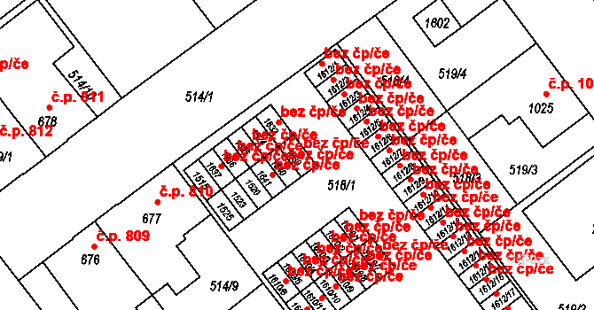 Ostrava 43897843 na parcele st. 1639 v KÚ Přívoz, Katastrální mapa