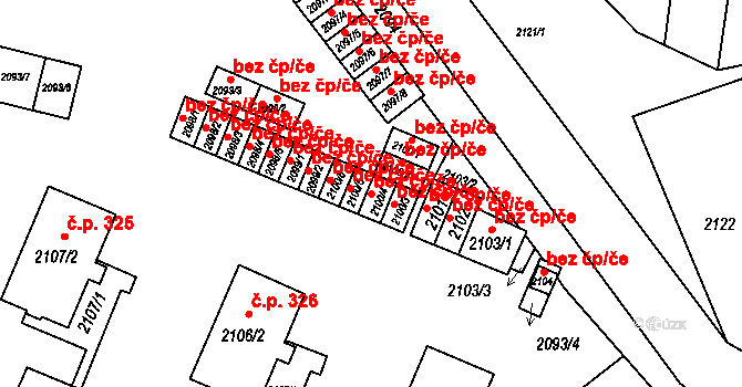 Jablůnka 48827843 na parcele st. 2100/4 v KÚ Jablůnka, Katastrální mapa