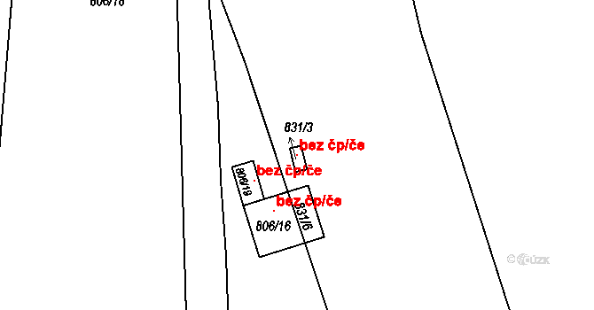 Klášterec nad Ohří 48862843 na parcele st. 831/3 v KÚ Vernéřov, Katastrální mapa