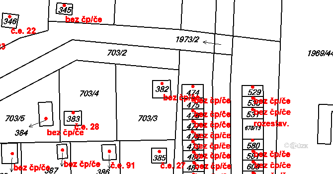 Bečov 33, Katastrální mapa