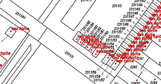 Roudnice nad Labem 34208844 na parcele st. 2311/64 v KÚ Roudnice nad Labem, Katastrální mapa
