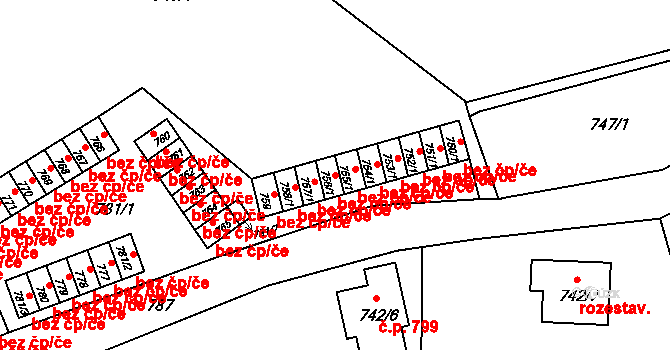 Liberec 40833844 na parcele st. 756/1 v KÚ Starý Harcov, Katastrální mapa