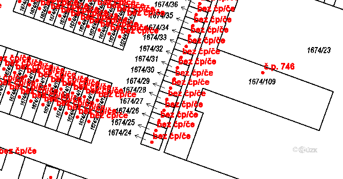 Soběslav 43564844 na parcele st. 1674/29 v KÚ Soběslav, Katastrální mapa