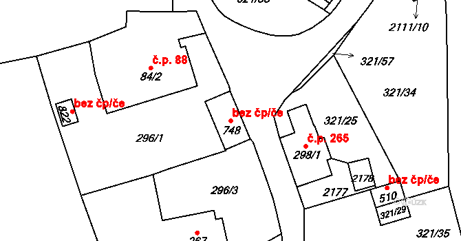 Svratouch 43749844 na parcele st. 748 v KÚ Svratouch, Katastrální mapa