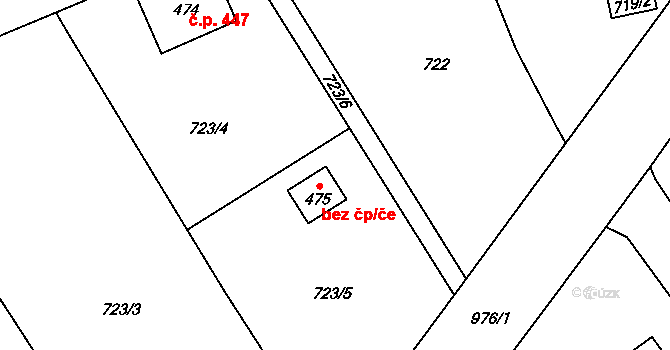 Jablonec nad Nisou 44212844 na parcele st. 475 v KÚ Kokonín, Katastrální mapa