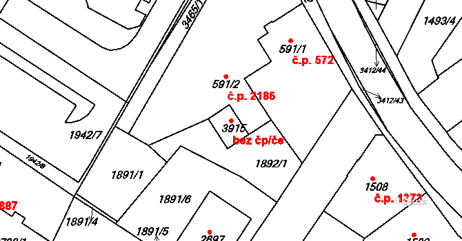 Česká Třebová 45462844 na parcele st. 3915 v KÚ Česká Třebová, Katastrální mapa