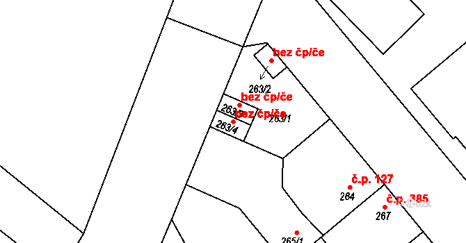 Plzeň 46486844 na parcele st. 263/4 v KÚ Božkov, Katastrální mapa