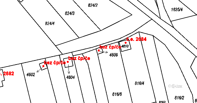 Žatec 47047844 na parcele st. 4609 v KÚ Žatec, Katastrální mapa