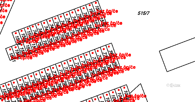 Příbram VII 770, Příbram na parcele st. 778 v KÚ Březové Hory, Katastrální mapa
